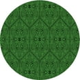 thumbnail image 1 of Ahgly Company Indoor Round Patterned Dark Forest Green Area Rugs, 4' Round, 1 of 6