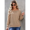 thumbnail image 5 of Women's Round Neck Contrast Stitch Sweater, 5 of 5