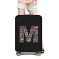 thumbnail image 1 of Stretch Luggage Cover Suitcase Covers Text Letter Printed Travel Accessories Printed Dust Cover 18''-28'' Inch Protective Case 8text M M, 1 of 6