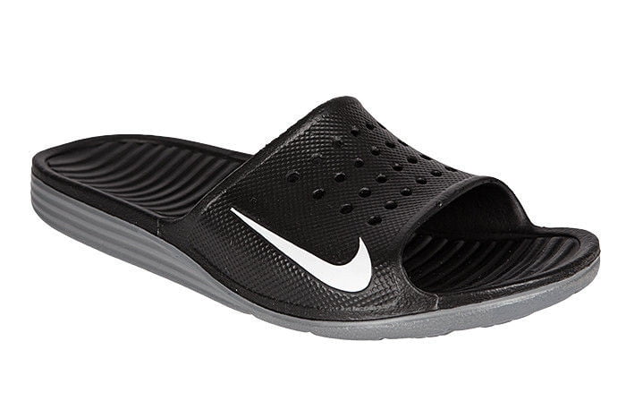 Nike Mens Solarsoft Slide Sandal (BLACK/WHITE, 8 D(M) US) Walmart.com