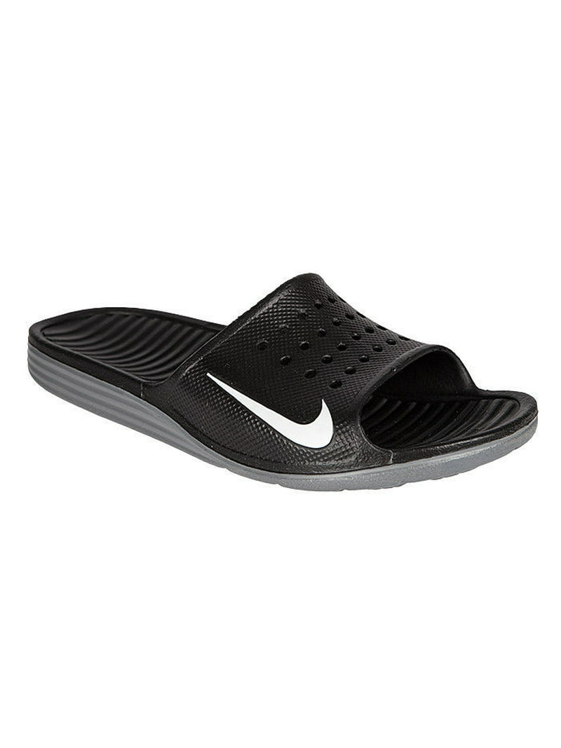 Nike Mens Solarsoft Slide Sandal (BLACK/WHITE, 8 D(M) US) Walmart.com