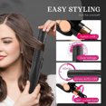 thumbnail image 7 of CNV Multi-Function Airflow Hair Styler, Titanium Straightening & Curling Iron with Cooling Vents, 5 Temperature Levels & Dual Voltage (Black & Blush Gold), 7 of 7
