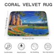 thumbnail image 2 of Mountain River Print Bath Rug, Coral Velvet, 16"x24",Ultra Soft and Non-Slip Bathroom Rugs, Water Absorbent and Machine Washable, 2 of 8