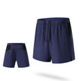 thumbnail image 5 of Linfrsh Men's Slim Fit Lightweight Comfort Stretch Casual Athletic Short Navy,L, 5 of 5