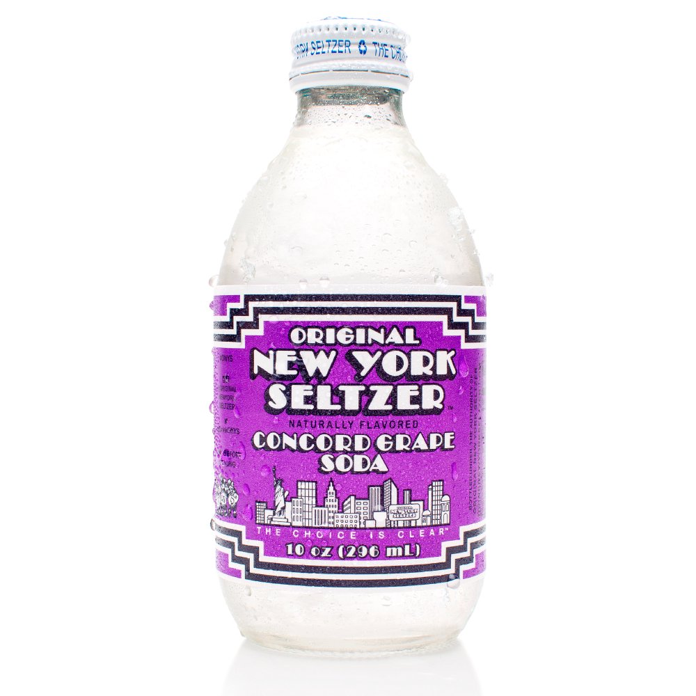 New York Seltzer Concord Grape Soda 12/10 fl. oz. bottle Case Walmart