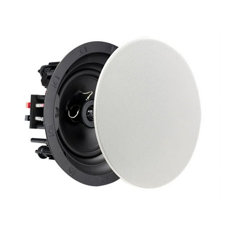 Klipsch - 6-1/2" 140-Watt Passive 2-Way In-Ceiling Speaker (Pair) - White