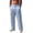 Sky Blue, variant on JoveMarine Men's Linen Pants Casual - Lightweight Breathable Summer Trousers with Drawstring Elastic Waist, Everyday Comfort,Army Green L