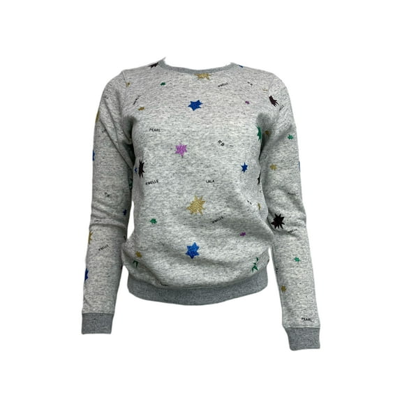 SCOTCH & SODA Girl's All Over Print Fleece Sweatshirt, Grey, 14