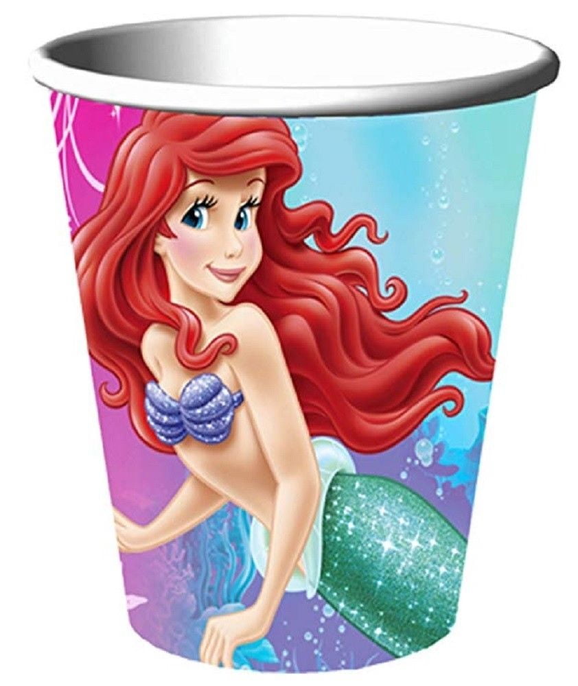 Cups Little Mermaid Ariel 9oz Paper 8ct