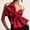 Red, variant on Women Solid Bow Wrap Chest Off The Shoulder Top for Elegant Summer Fashion - Versatile Tube Top Bodice with