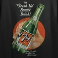 thumbnail image 3 of 7UP The Fresh Up Family Drink Crew Neck Short Sleeve Women's Black Crop Top-Medium, 3 of 7