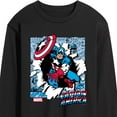 thumbnail image 3 of Marvel Captain America - Comic Book Panels - Men's Long Sleeve Graphic Tee, 3 of 5