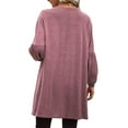 thumbnail image 2 of Hanerdun Women Open Front Cardigans Female Solid Cardigan Sweaters Pink XL, 2 of 5