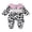 Black, variant on BemeyourBBs Western Baby Girl Cowgirl Outfit Newborn Hosptial Coming Home Outfits Infant Footed Romper Doll Collar Boots Cow Print Long Sleeve Footie Jumpsuit Fall Winter Spring Clothes