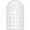 White Window Pane Radial Arched 36" x 1" x 60", variant on DecMode 36" x 60" White Distressed Window Pane Wall Mirror