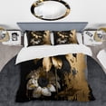 thumbnail image 2 of Designart "Daisy in Black and Gold II" Floral & Botanical Bedding Covert Set - Daisy Black Floral Bed Set With 1 Sham, 2 of 6