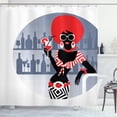 thumbnail image 1 of Ambesonne Alcohol Shower Curtain, Retro Party Girl Disco, 69"Wx70"L, Multicolor, 1 of 3