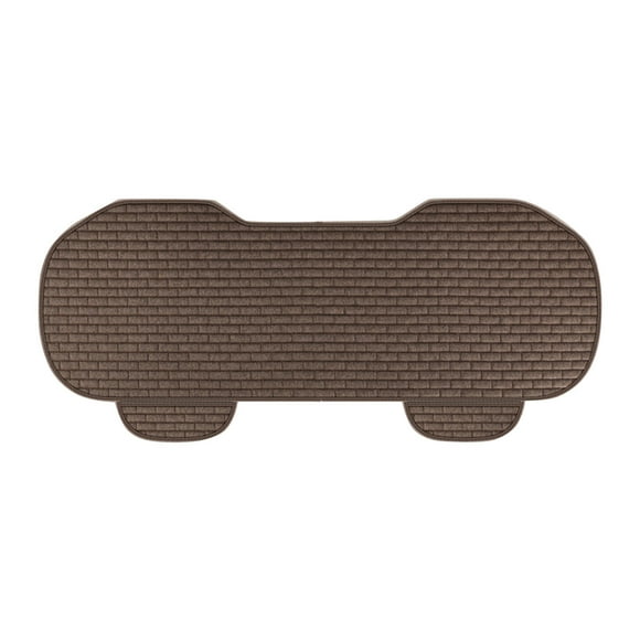 Coussin de Siège Arrière en Lin Café pour Voiture Trois Personnes Été Ventilé Respirant Coussin Frais pour Toutes Saisons Structure en Nid d'Abeille pour Berline Suv Véhicules