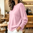 thumbnail image 4 of Hurxie Women's Sweater Lightweight Long Sleeve Pullover Soft Lightweight Sweaters, Basic Knit Pullover for Casual Daily Wear, Business, Travel and Everyday Layering Pink,XL, 4 of 7
