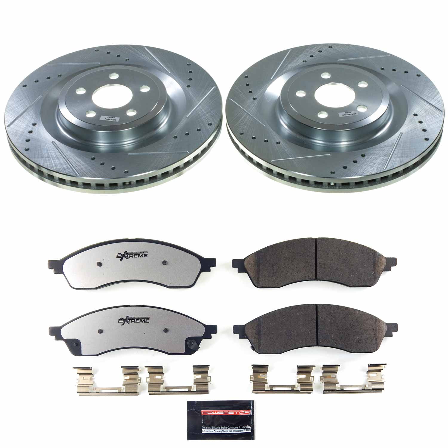 PowerStop Front Z36 Truck & Tow Brake Pad and Rotor Kit for Ford Edge 2021-24, Lincoln Nautilus 2021-23, K9201-36