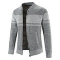 thumbnail image 5 of Herrnalise Men's Fashion Autumn And Winter Stand Collar Sweater Casual Fleece Jacket Gray, 5 of 5