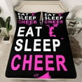 thumbnail image 2 of Feelyou Modern Sport Player Bed Sheets, Eat Sleep Cheerleader King Sheets, Teen Kid Child Sheet Set, Breathable Home Decor, 4-Piece, 2 of 7