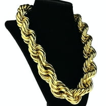14K Gold Plated Huge Chain Hollow Rope Dookie 25MM Wide x 20" Inch Big Hip Hop Necklace