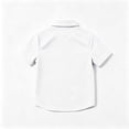 thumbnail image 4 of Girls School Uniform Shirts Short Sleeve Peter Pan Collar Blouse Cute Bow Tie Button Down Top for Kids Toddler Dress Shirt 3-12Y Beige 120, 4 of 4