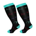 thumbnail image 2 of LYMAYTER Compression Socks for Woman Man Plus Size Running Sport Socks High Elastic Socks 2XL-4XL, 2 of 7