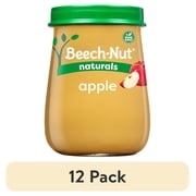 (12 pack) Beech-Nut Naturals Stage 1 Baby Food, Apple, 4 oz Jar