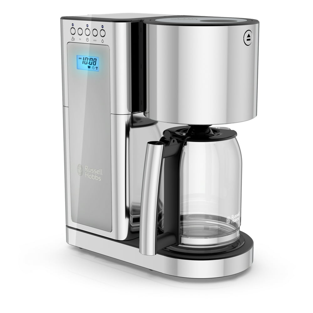 Russell Hobbs Glass Series 8Cup Coffeemaker, Silver, CM8100GYR