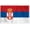 4x6 ft Flag, variant on AGAS Small Serbia with Official Seal Flag 4x6 inch mounted onto 11 inch Plastic Pole Polyester Fabric Stitched Edges Serbia Desk Flags