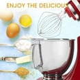 thumbnail image 6 of K45WW Whisk Attachment Fits KitchenAid, 6 Wire Whip for 4.5 5 Quart KitchenAid Tilt-Head Stand Mixer，Compatible with Kitchen Aid Accessories K45,K45SS,KSM75,KSM90,KSM110,KSM150, Handwash Only, 6 of 6