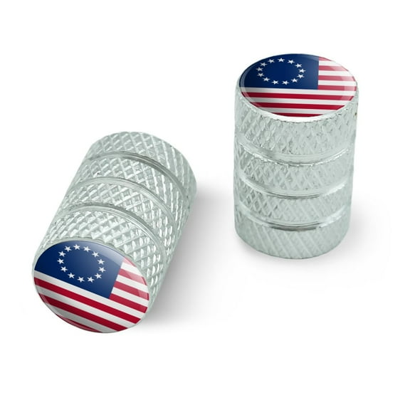 Betsy Ross 1776 American Flag Motorcycle Bicycle Bike Tire Rim Wheel Aluminum Valve Stem Caps
