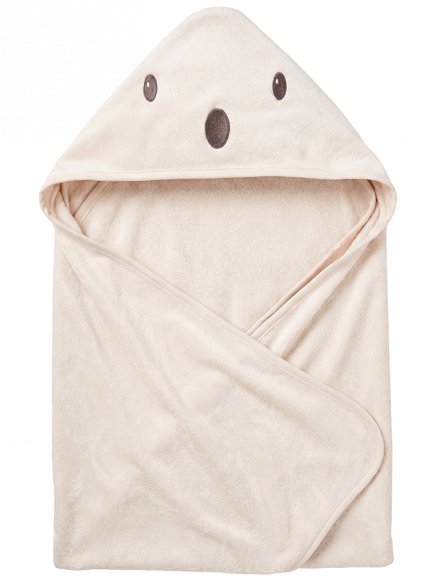 Modern Moments by Gerber Baby Neutral Halloween Hooded Towel, Oatmilk Ghost