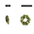 thumbnail image 7 of 3D 22 Inch Led Lighted Artificial Daisy Wreath B - Led Lights, Greenery Fern Leaves, 3D Design, Home Decor Door Hanging - Spring Summer Home Decor, Living Room Bedroom Entrance, 7 of 7