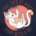 thumbnail image 3 of CafePress - Sleep With A Cat T Shirt - Women's Traditional Fit Dark T-Shirt, 3 of 4