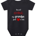 thumbnail image 1 of Baby Boys And Girls Casual Cute Onesie With "I'm Not Spoiled My Grandpa Just Love Me" For Summer Pregnancy Gift, 1 of 5
