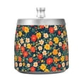 thumbnail image 7 of Yayeee Ashtray with Lid for Cigarette Smokeless Stainless Steel Home Ash Holder, Vibrant Flowers, 7 of 7