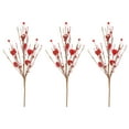 thumbnail image 6 of 3 Pcs Heart Shaped Berry Picks,Artificial Valentines Day Decorations,Red Berries Stems,17.72 Inch Artificial Berry Flower Stems,Heart Shaped Berry Picks For Valentine’S Day,Wedding,Home Decor,C, 6 of 7