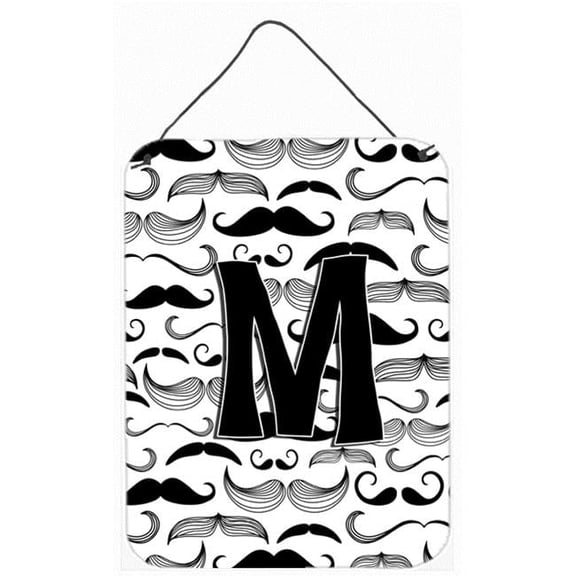 Letter M Moustache Initial Wall and Door Hanging Prints