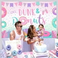 thumbnail image 4 of Dunk and Donuts Pool Party Backdrop Dunk and Donuts Pool Party Decorations Donut Pool Party Supplies for Swimming Pool Party, 4 of 6