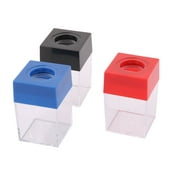 Office Plastic Paper Clip Dispenser Holder Box Case Container Multicolor 3pcs