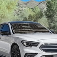 thumbnail image 3 of Binienty American Flag Car Windshield Sun Shades Foldable Green Camo Car Reflective Sun Shade UV Protection Sun Blocker Patriotic Automotive Sunvisor Protector Universal Fit, 3 of 7