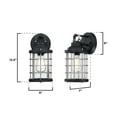 thumbnail image 5 of Westinghouse Westinghouse Lighting 6122200 Villa Barone Vintage-Style One Light Outdoor Wall Fixture, Textured Black and Industrial Steel Finish, Clear Seeded Glass, 5 of 5