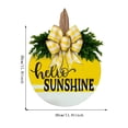 thumbnail image 3 of piaybook Sign for Front Door 2023 Summer Fresh Hello Sunshine Summer Wooden Welcome Listing Home Garden Courtyard Door Decoration Door Plate Wooden Listing ,Brown, 3 of 5