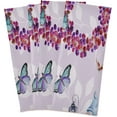 thumbnail image 6 of Spring Garden Gnome Kitchen Tea Towels Set of 4 Absorbent Hand Dish Towels, Flowers Rabbits Butterfly Dishcloths Lint-Free 18x28 Inch Fast Drying for Cooking Baking Home Clean, 6 of 7