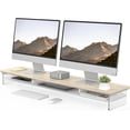 thumbnail image 1 of Monitor Stand Acrylic Dual Monitor Riser Acrylic Monitor stand with Storage Organizer for Computer Laptop Printer TV Oak, 1 of 8