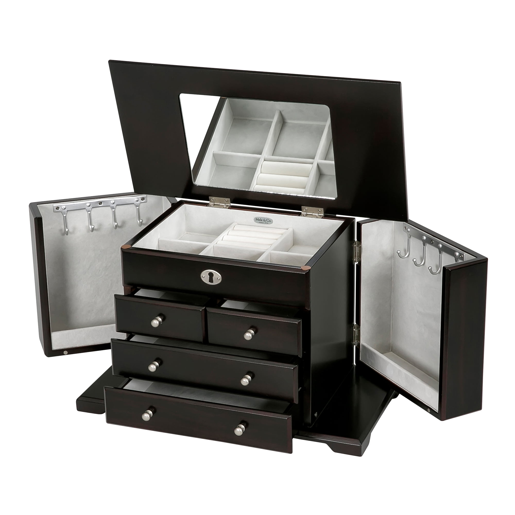 Mele Designs Tinsley Wooden Jewelry Box in Mahogany Finish for Women -  Walmart.com