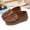Brown, variant on EliteGoogv Kids Sneakers Casual Slip On Flat Walking Sneakers For Kids Non Slip Synthetic Sole Flexible School Daily Wear Footwear US:9/2.5-3 Years